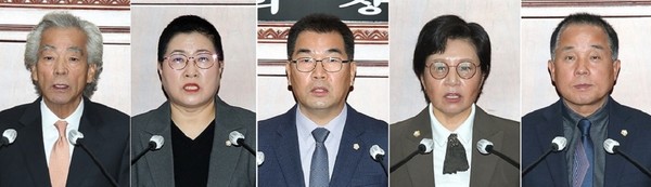 김승범 의원-한선미 의원-이상길 의원-서향경 의원-오명제 의원