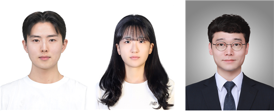 (좌측부터) 양윤석 석사과정, 손은진 박사과정, 이상준 교수.