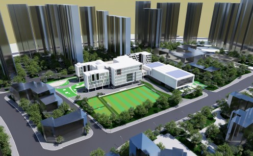 2029년 3월 전주 에코시티에 새롭게 문을 열 전라고등학교 조감도. 학교는 30학급 규모의 남녀공학으로 건립될 예정이다.