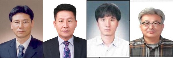 왼쪽부터 (유)건양공사 정기운 대표이사, ㈜백광아이에스티 최태호 대표이사, (유)유진공조시스템 강문 대표이사, (유)다우이엔지 김평석 대표이사 (사진=대한기계설비건설협회 전북특별자치도회)